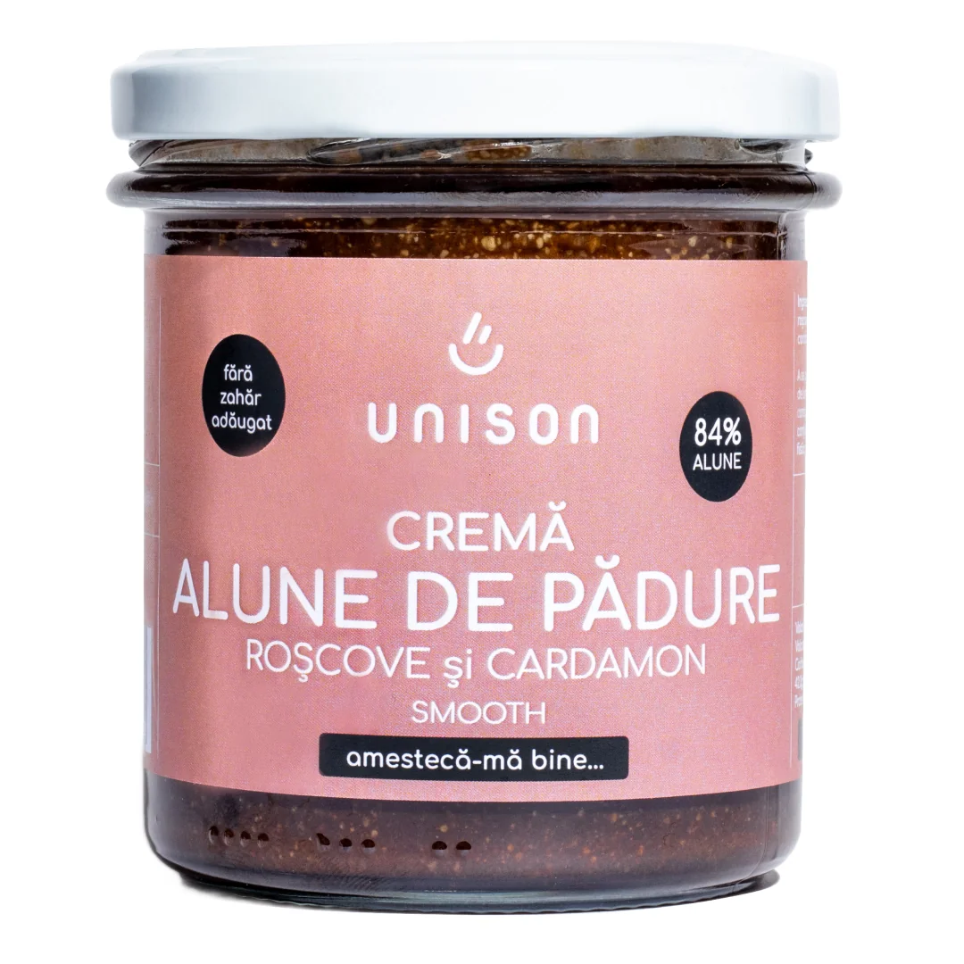 Crema De Alune De Padure Cu Roscove, 300g, Unison