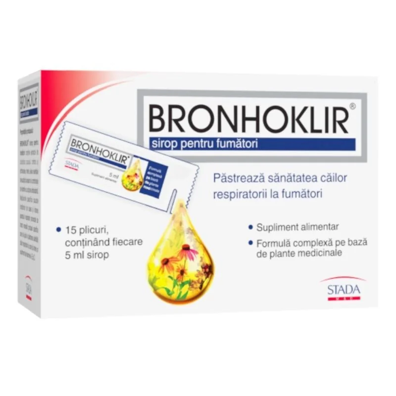 Bronhoklir Sirop Pentru Fumători, 15 Plicuri * 5 Ml