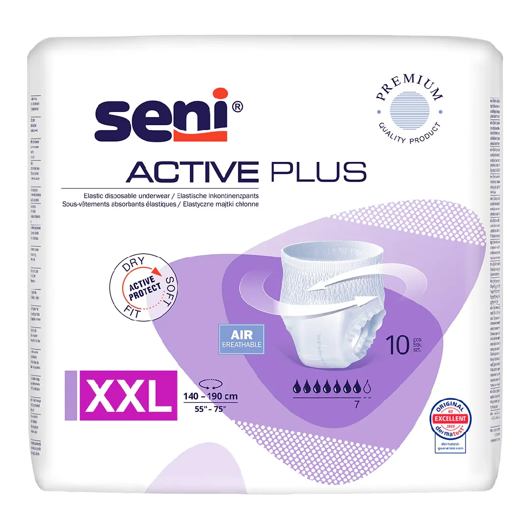 Scutece Tip Chilot Pentru Adulti Active Plus, XXL, 10 Bucati, SENI