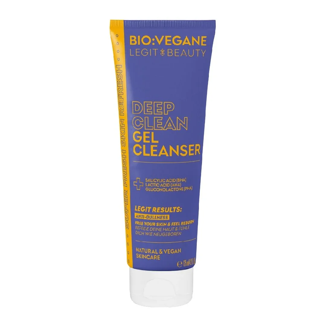 Gel Pentru Curățarea Profundă A Tenului, Cu BHA, AHA & PHA, 125 Ml, Bio:Vegane Legit Beauty