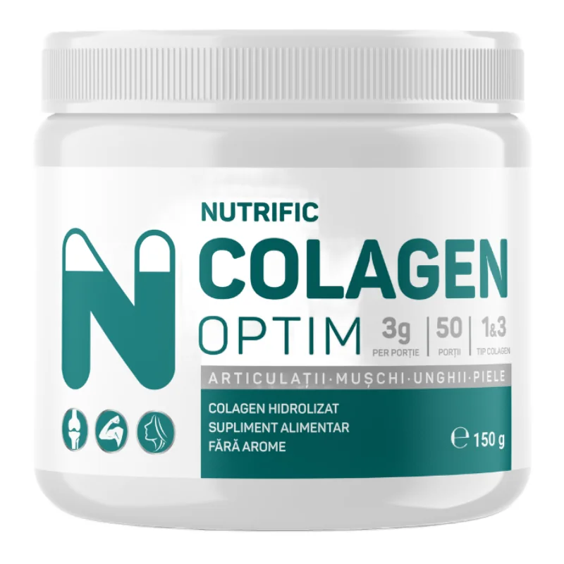 Colagen Optim, 3000Mg Colagen, 50 Portii, 150 Grame, Nutrific