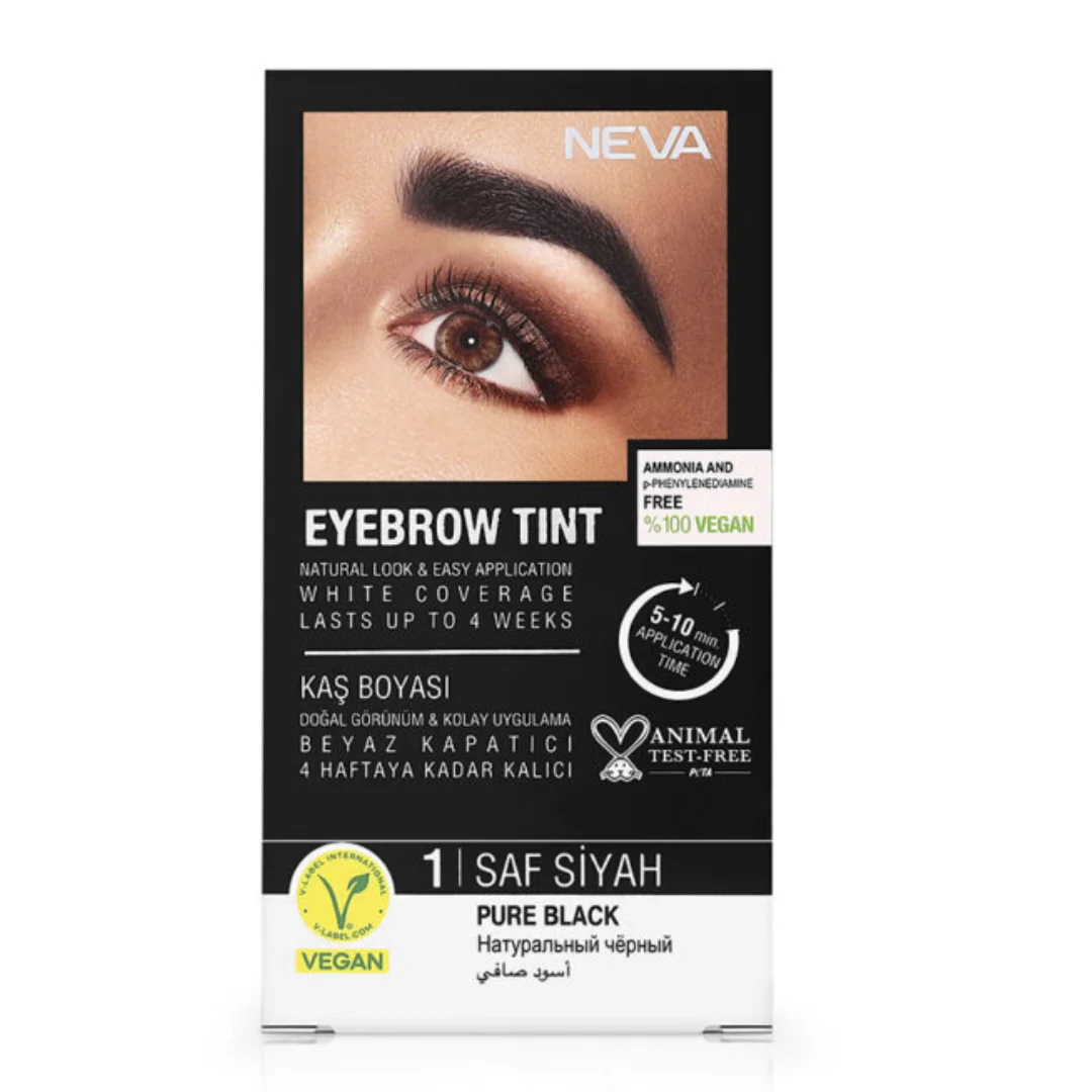 Vopsea Permanenta Pentru Sprancene, Negru Pur, 30ml, Neva