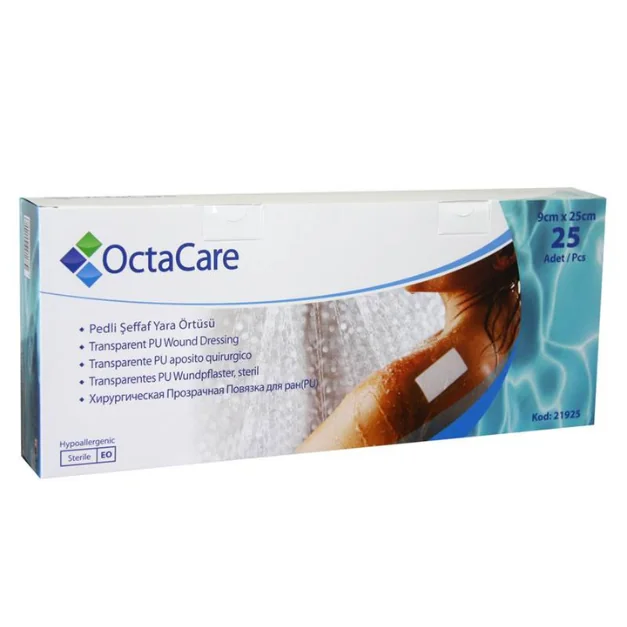 Plasturi Sterili Film, Rezistenti La Apa, 9*25 Cm, 25 Bucati, Octacare