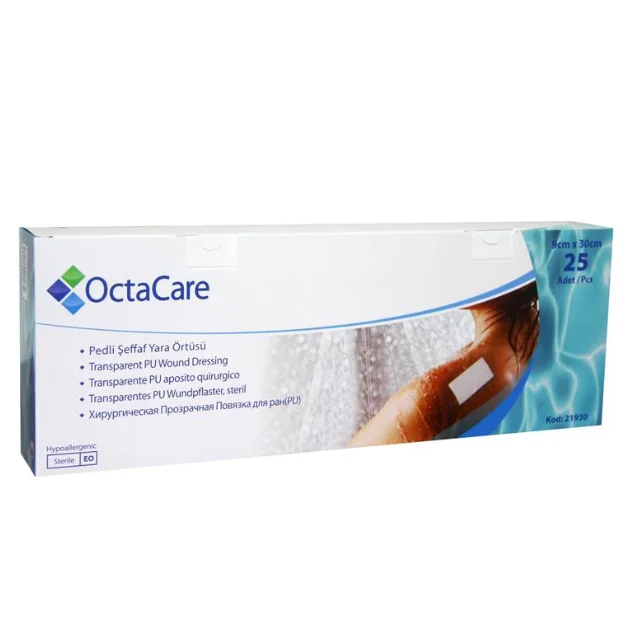 Plasturi Sterili Film, Rezistenți La Apă, 5x7,5 Cm, 50 Bucăți, OctaCare