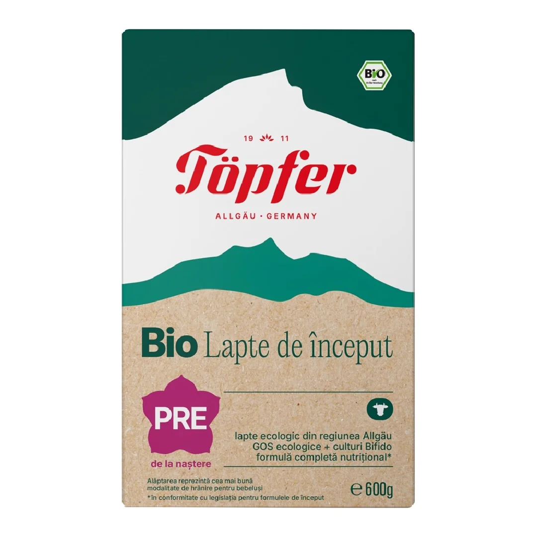 Formula Lapte De Inceput Bio Pre, 0+ Luni, 600 G, TOPFER