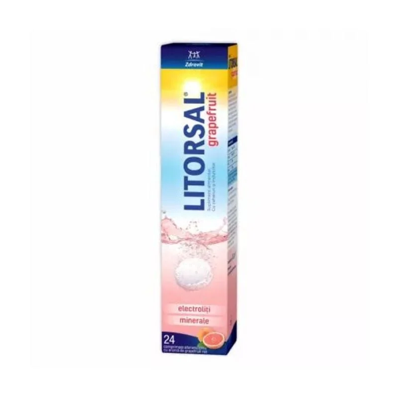 Litorsal Grapefruit, 24 Comprimate Efervescente, Zdrovit
