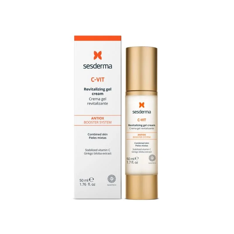 Cremă-Gel Revitalizantă Pentru Ten Mixt, C-Vit 50 Ml, Sesderma