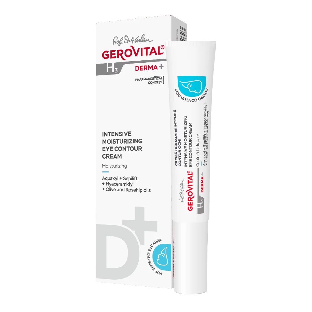 Crema Conturi Ochi Pentru Hidratare Intensă H3 Derma+, 15 Ml, Gerovital