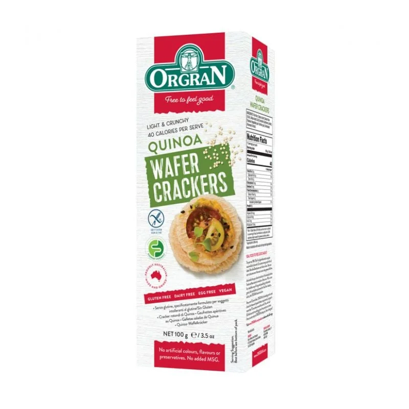 Crackers Din Quinoa Fără Gluten, 100g, ORGRAN