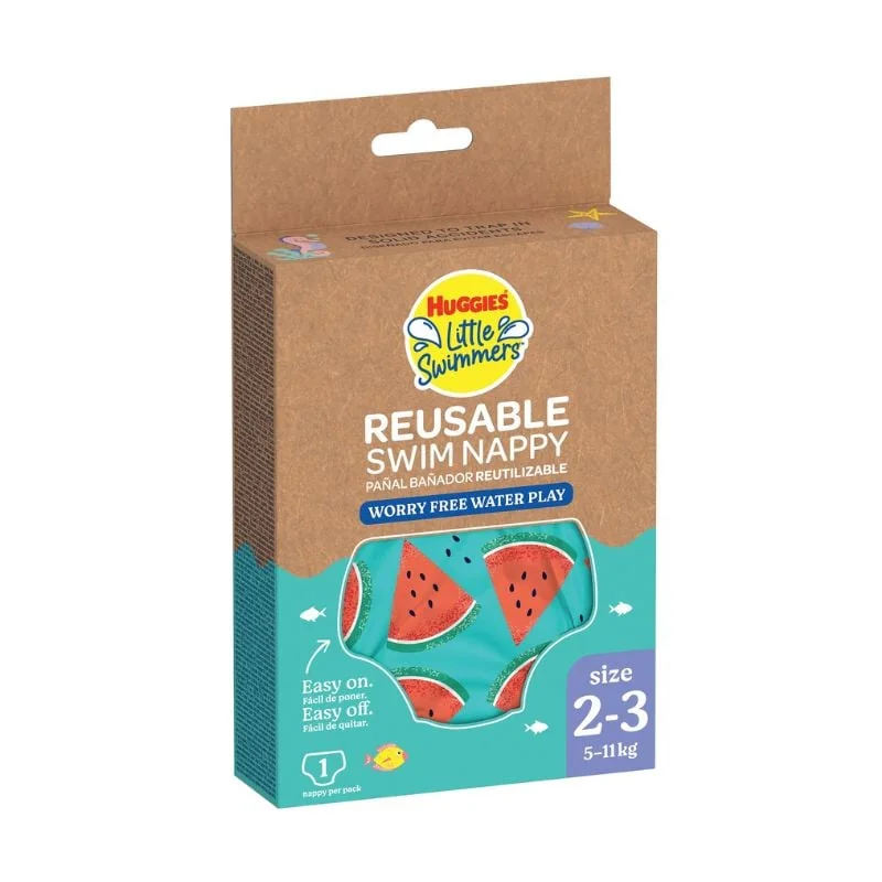 Scutec Chilotel Baie Refolosibil Little Swimmers, Watermelon, Nr. 2-3, 5-11 Kg, 1 Bucată, Huggies