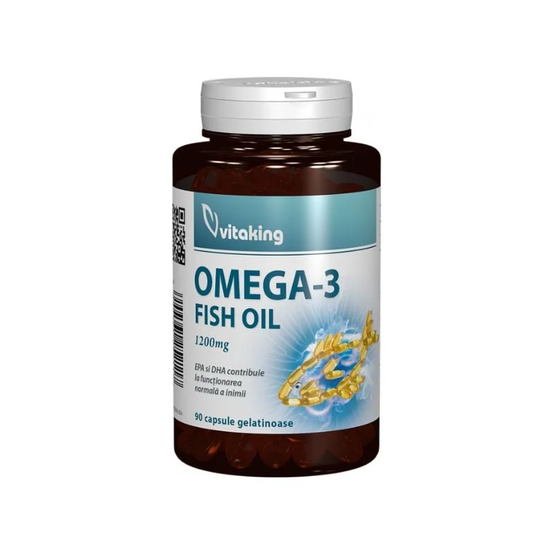 Omega 3 Ulei De Pește 1200 Mg, 90 Capsule, Vitaking