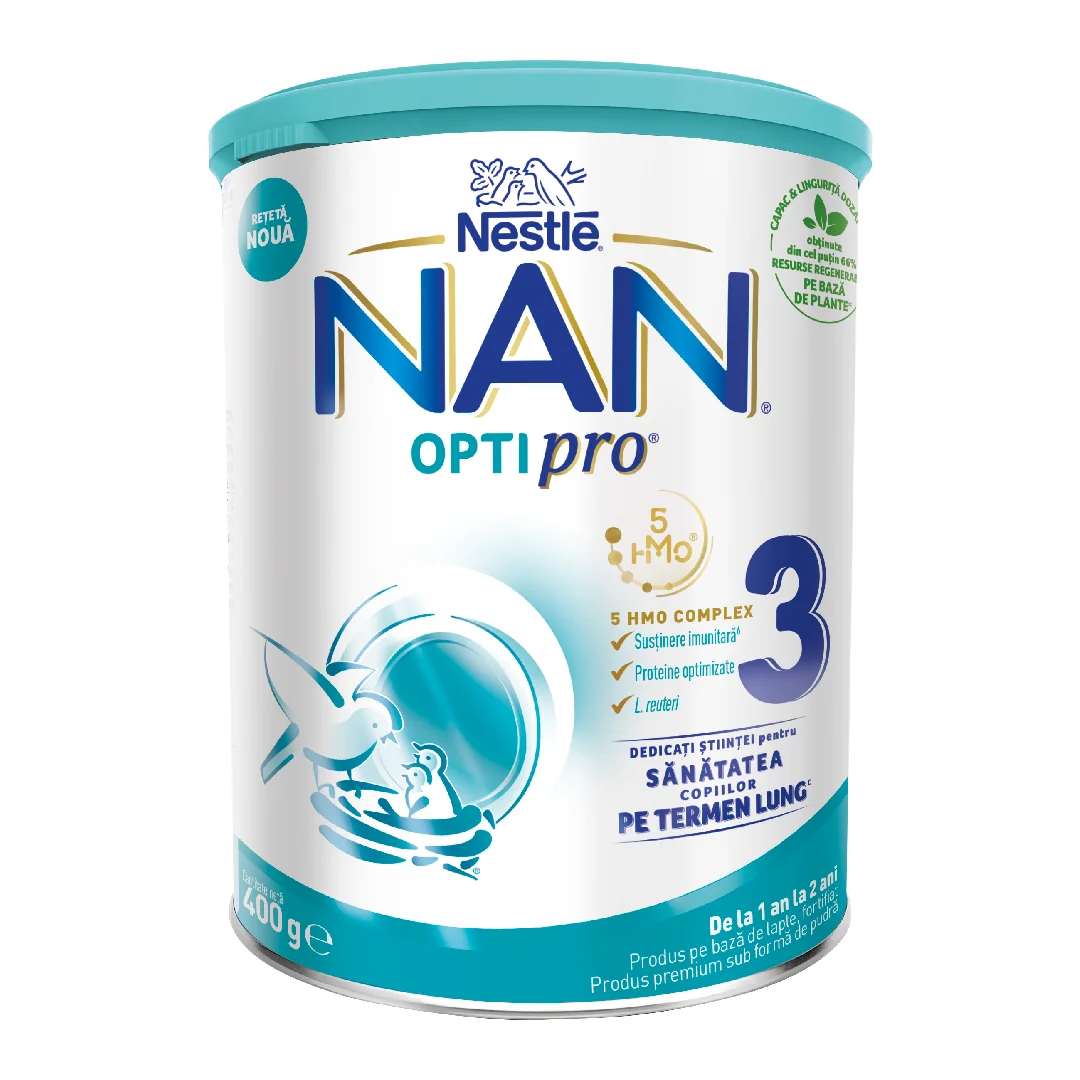 Nan 3 Optipro Hmo, 12+ Luni, 400 G, Nestle