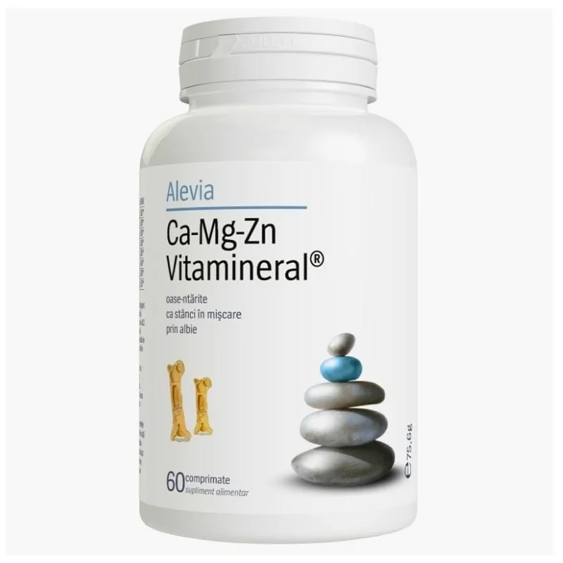 Alevia Ca, Mg, Zn Vitamineral, 60 Caps