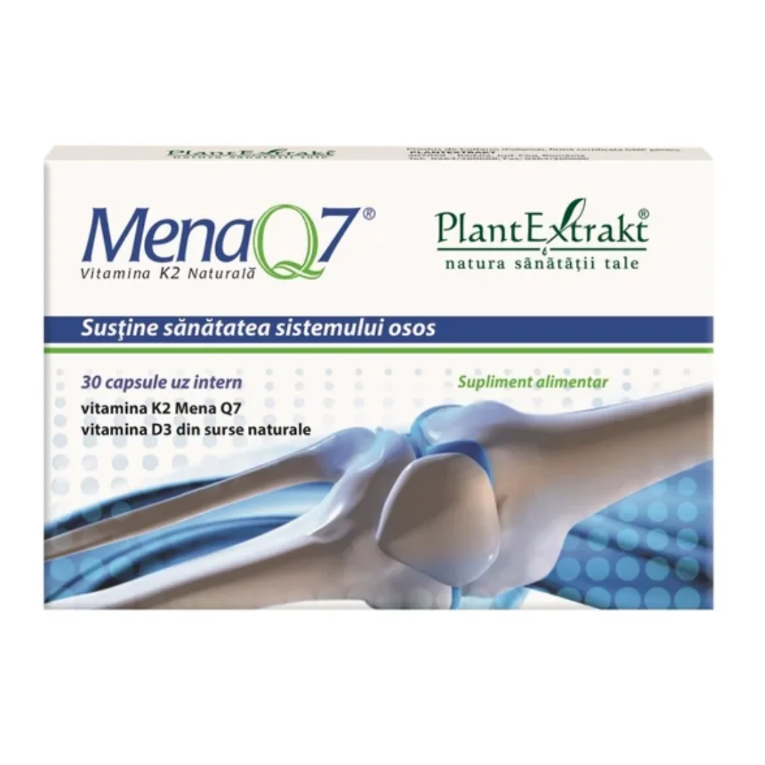 Mena Q7 Vitamina K2 Naturala, 30 Capsule, PlantExtrakt