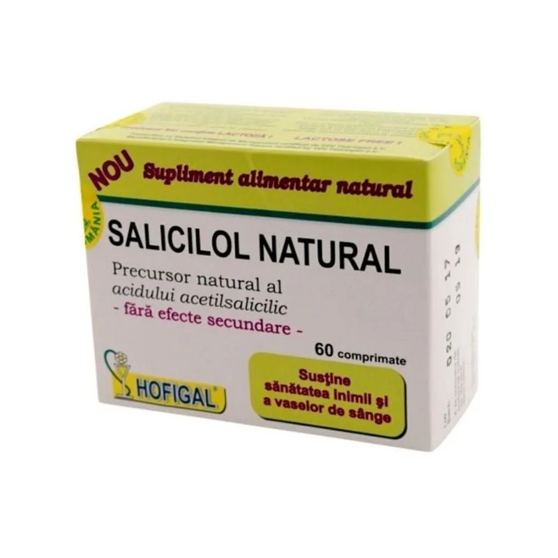 Salicilol Natural, 60 Comprimate, HOFIGAL