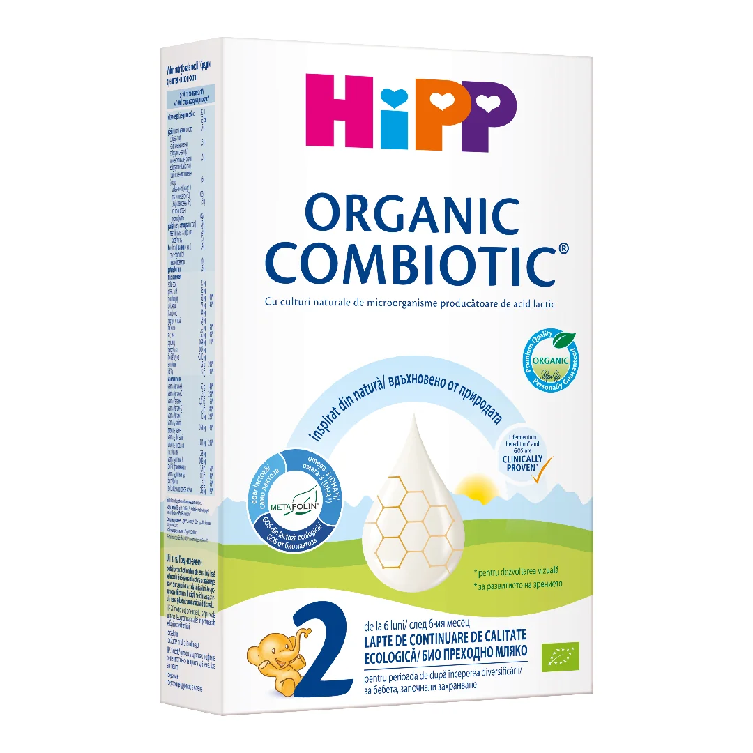 Lapte Praf Formula De Continuare Bio Combiotic 2, +6 Luni, 300g, HIPP