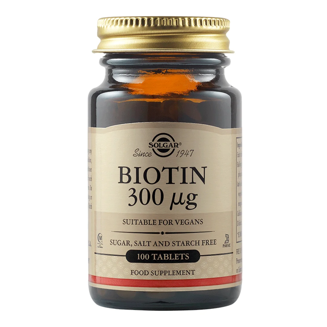 Biotina 300 Mcg, 100 Tablete, Solgar