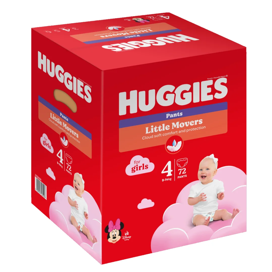 Scutece Chilotel, Fetite, Marimea 4, 9-14 Kg, 72 Bucati, Huggies