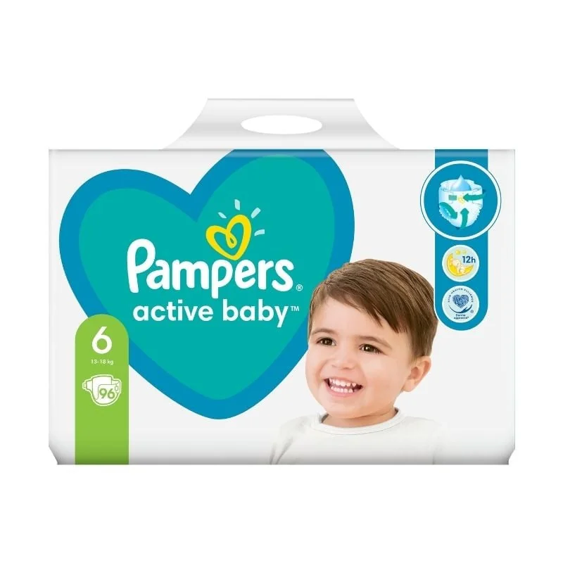 Pampers Scutece Active Baby Marimea 6, Extra Large, 96 Bucati