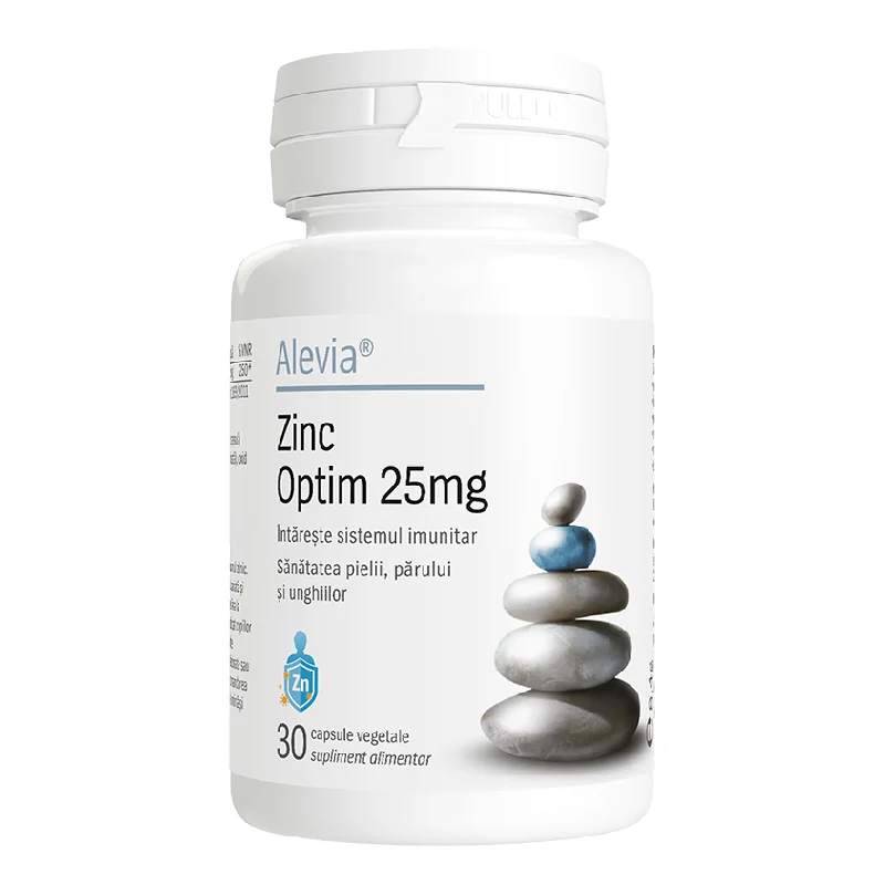 Zinc Optim 25mg, 30 Comprimate, Alevia
