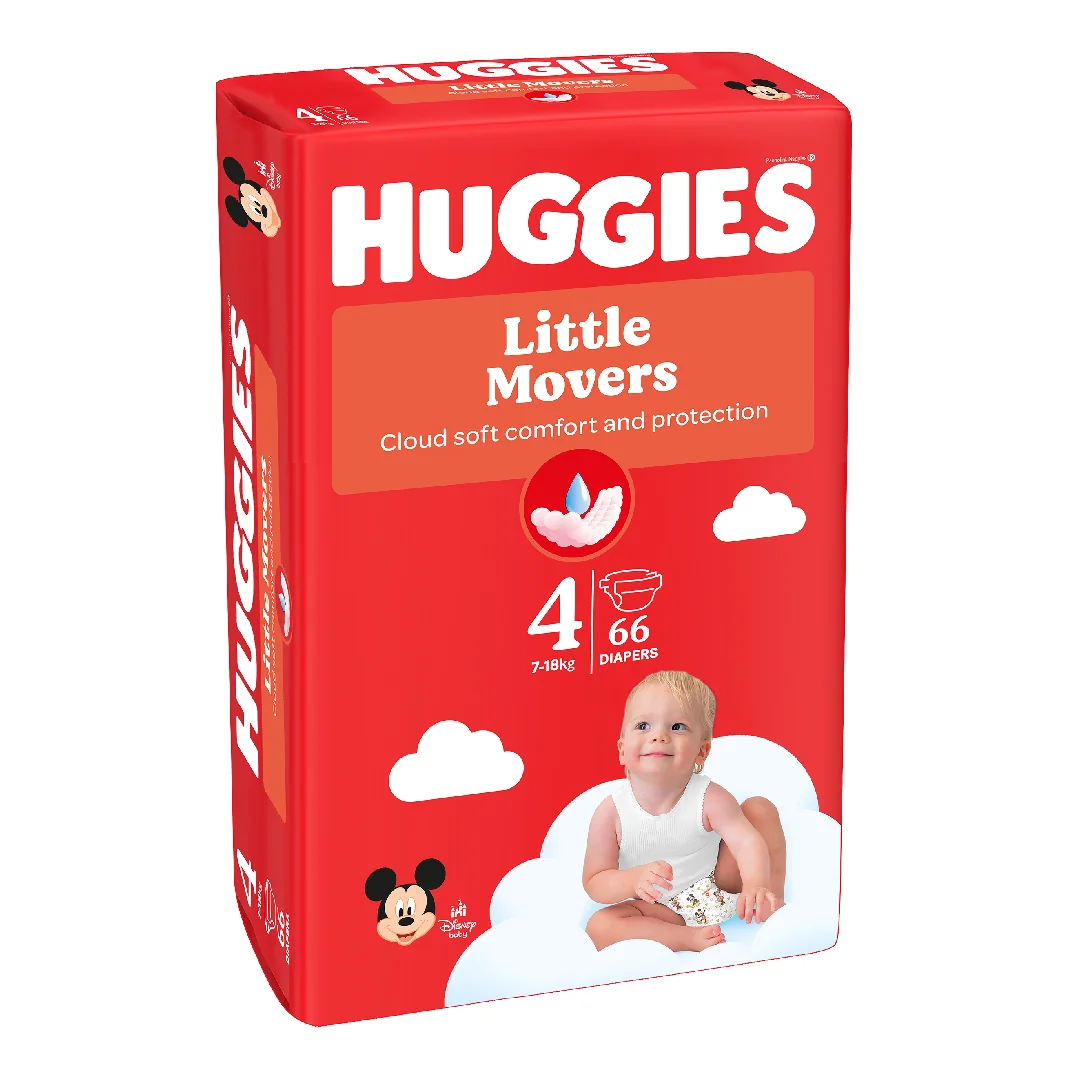 Scutece Ultra Comfort Nr.4, 7-18 Kg, 66 Bucăți, Huggies