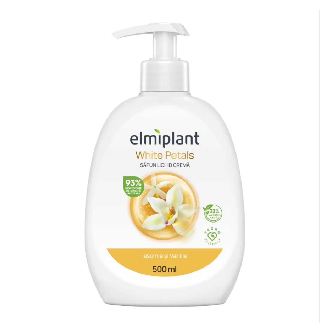 Sapun Lichid Crema Iasomie & Vanilie, 500ml, Elmiplant
