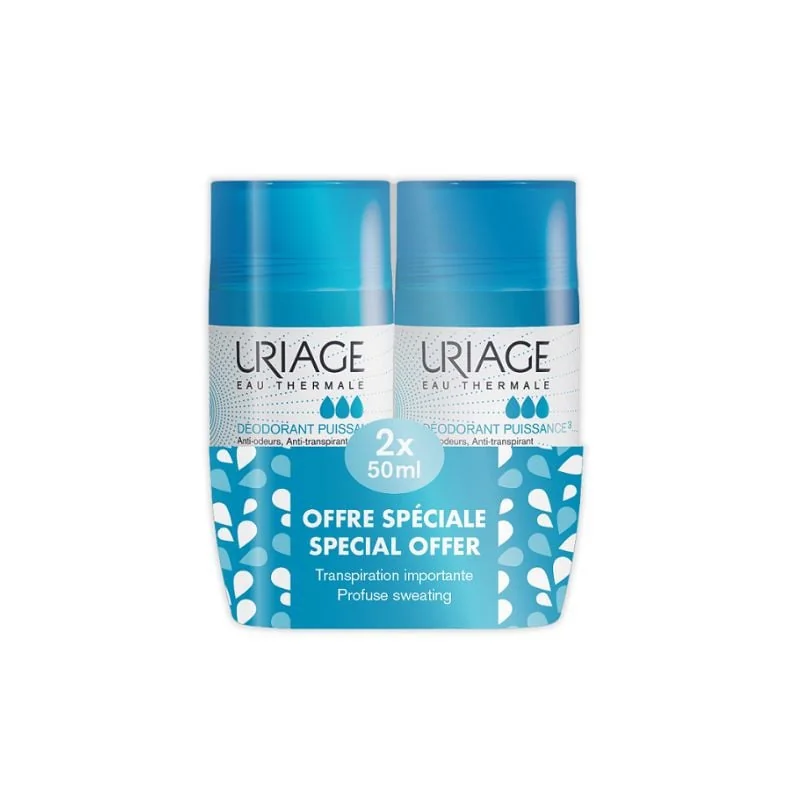 Uriage Deo Pachet Roll-On Antiperspirant 24H 50ml, 1+1 -70%