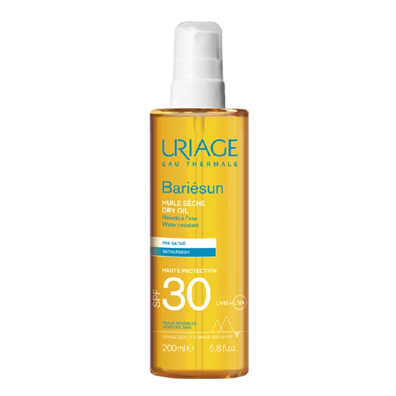 Ulei Uscat Cu Protecție Solară SPF30 Bariesun, 200 Ml, Uriage