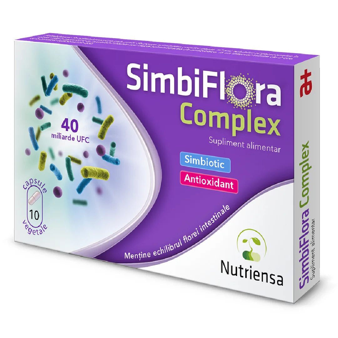 SimbiFlora Complex, 10 Capsule Vegetale, Antibiotice Sa