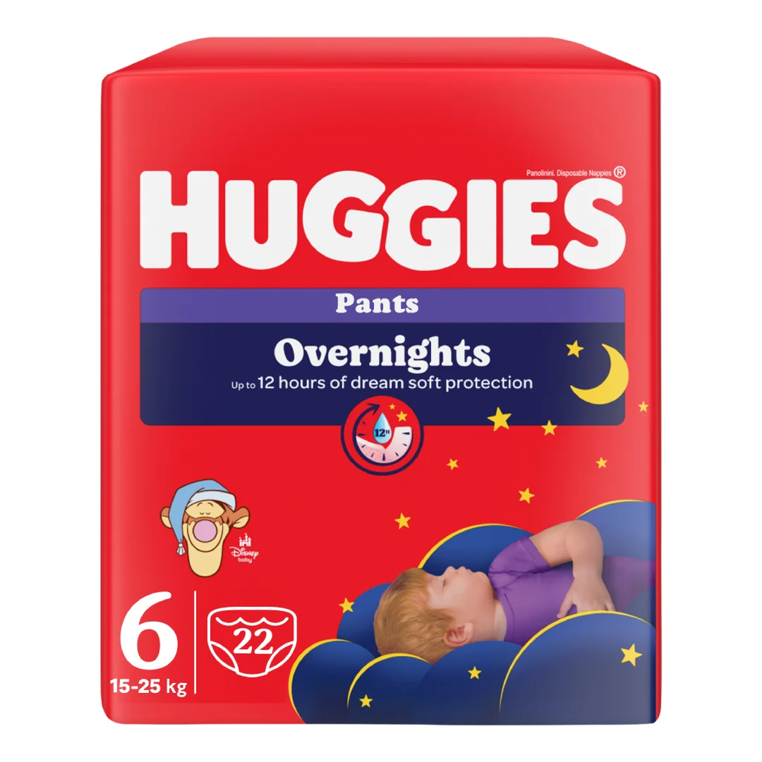 Scutece Chilotel De Noapte Overnights, Nr.6, 15-25 Kg, 22 Bucăți, Huggies