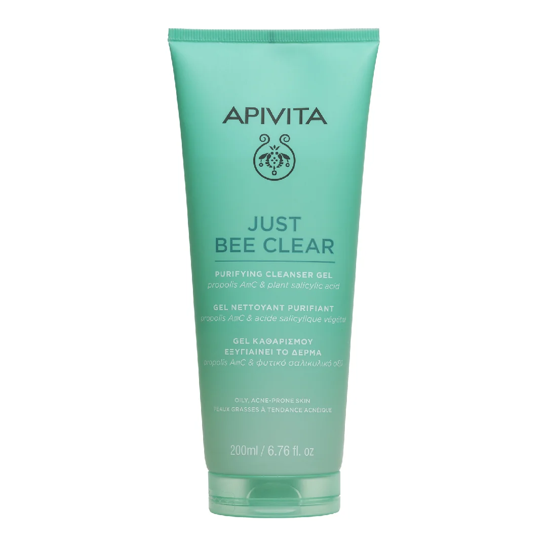 Gel De Curatare Pentru Ten Gras Si Acneic Just Bee Clear, 200 Ml, Apivita