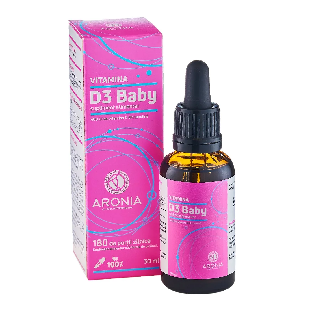 Vitamina D3 Baby 400 UI, 30 Ml, Aronia Charlottenburg