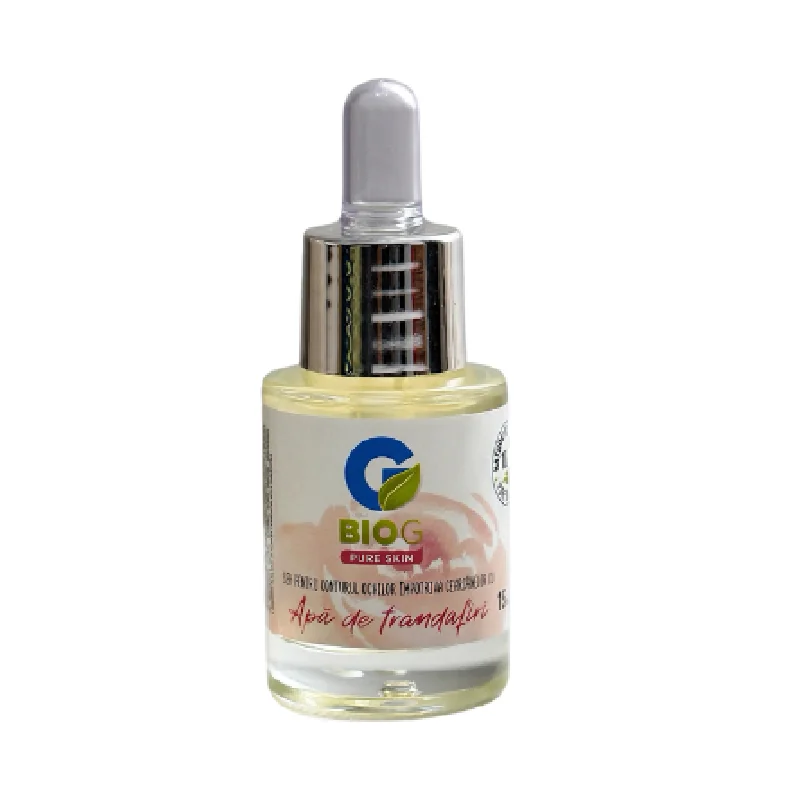 Ser Organic și Hipoalergenic Pentru Conturul Ochiilor Împotriva Ciarcanelor Pure Skin, 15 Ml, BIO G