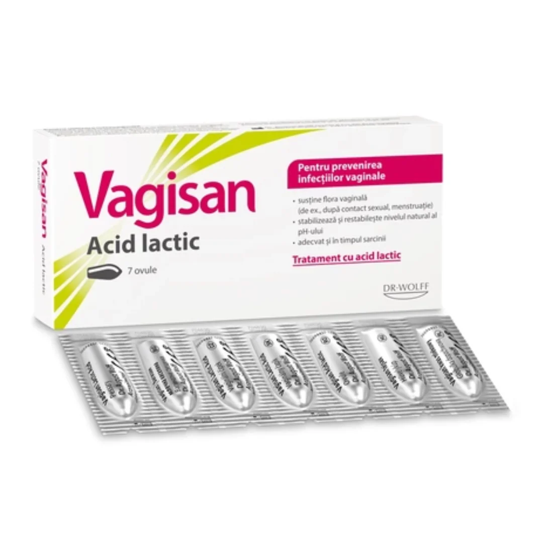 Ovule Cu Acid Lactic Vagisan, 7 Bucați, Vagisan