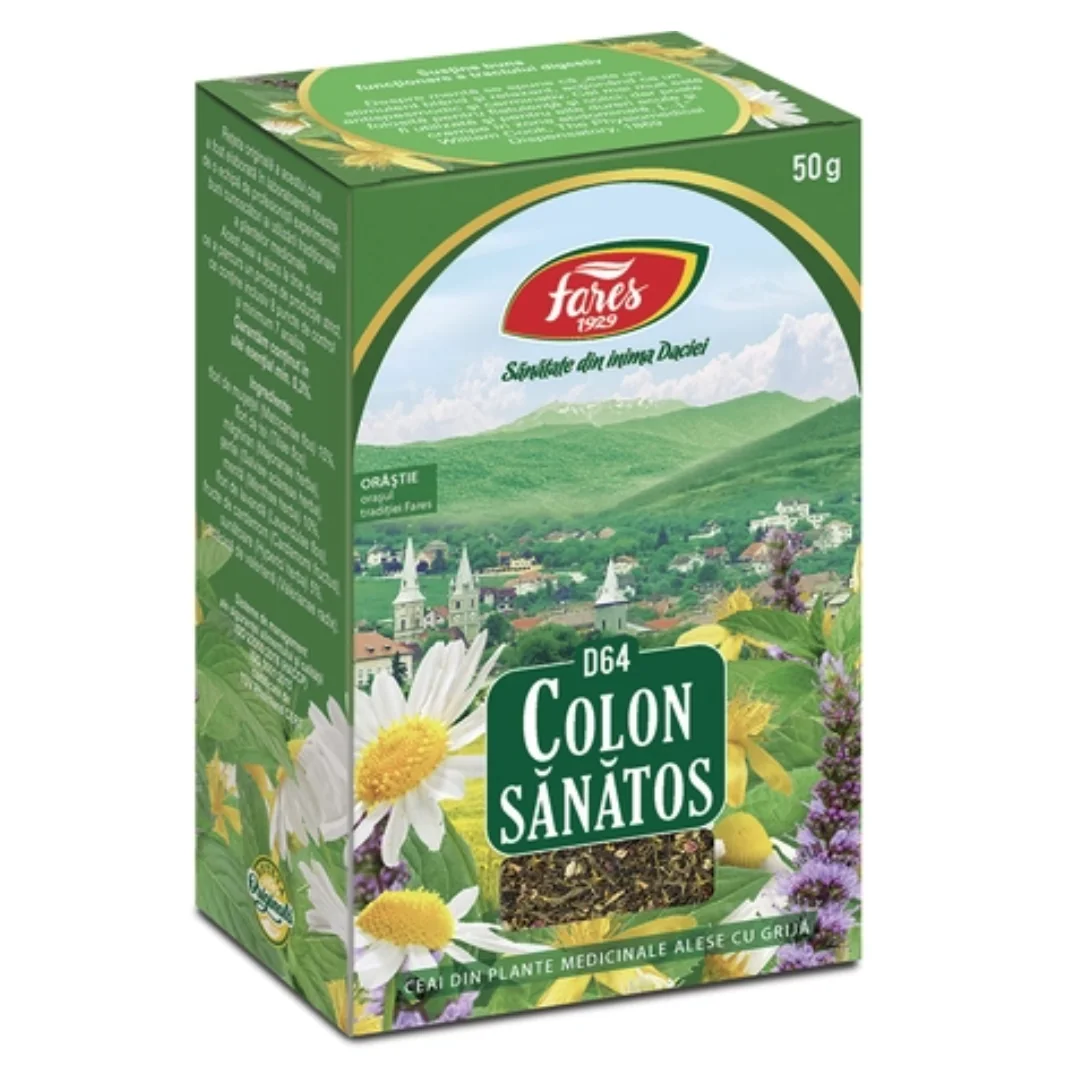 Ceai Colon Sanatos, D64, 50 G, Fares
