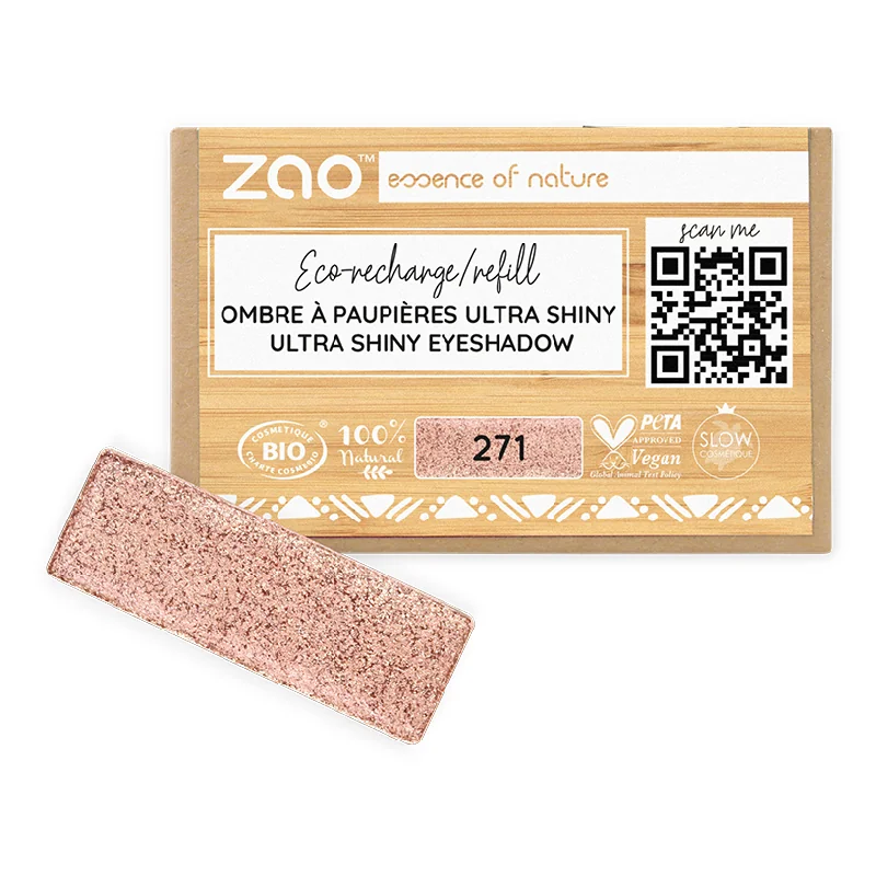 Fard De Pleoape, Ultra Shiny, 271 Pinkish Copper, Zao