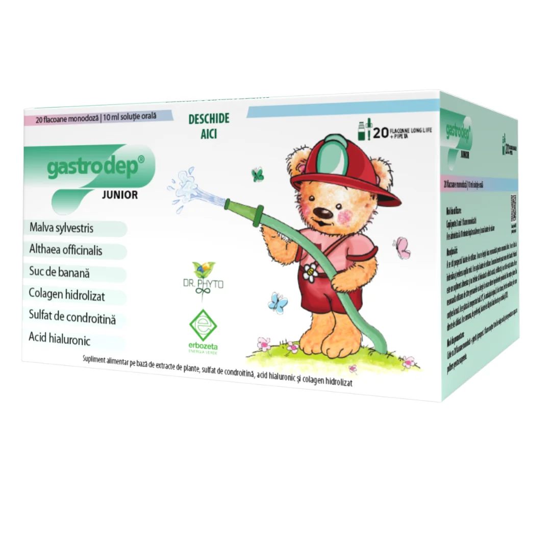 Gastrodep Junior, 20 Flacoane*10Ml, Dr.Phyto
