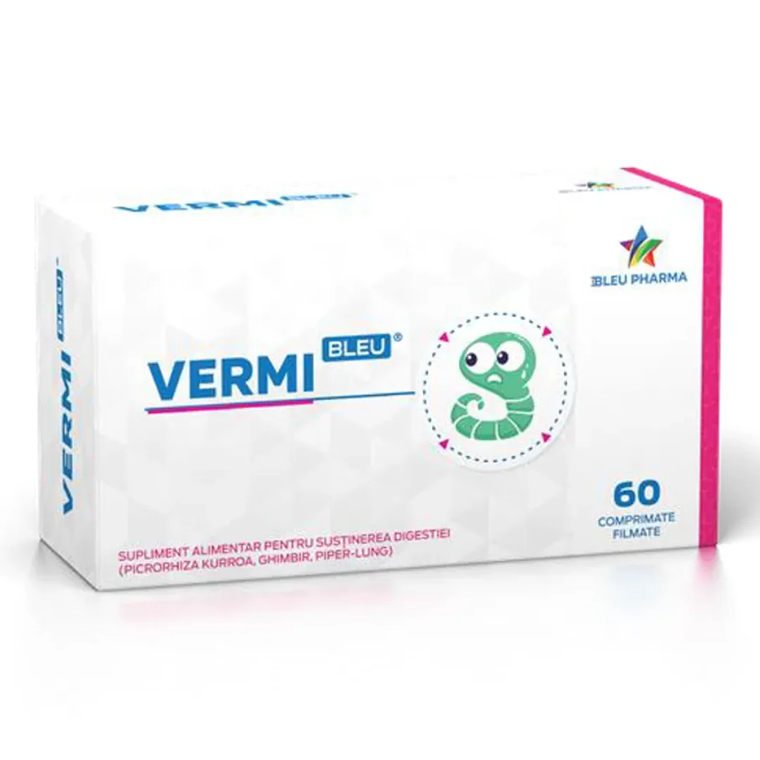 Vermi Bleu, 60 Comprimate Filmate, Bleu Pharma