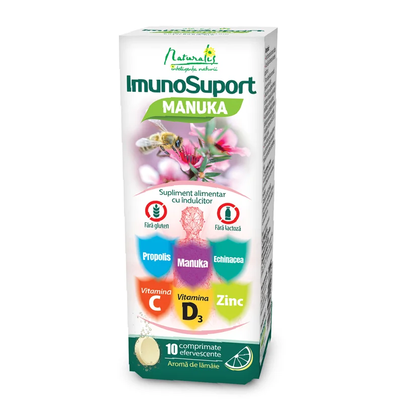 ImunoSuport Manuka, 10 Comprimate Efervescente, Naturalis