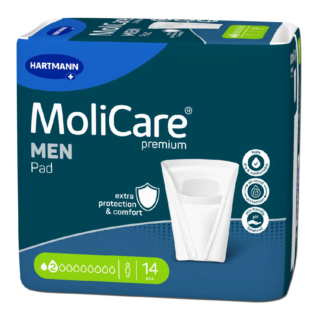 Tampoane Incontinenta Pentru Barbati Molicare, 2 Picaturi, 14 Bucati, Hartmann