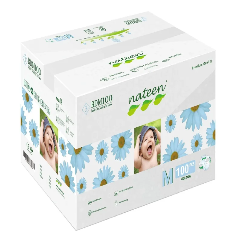 Scutece Hipoalergenice Flex&Fit Premium, M, Nr. 3, 6-10 Kg, 100 Bucăți, Nateen