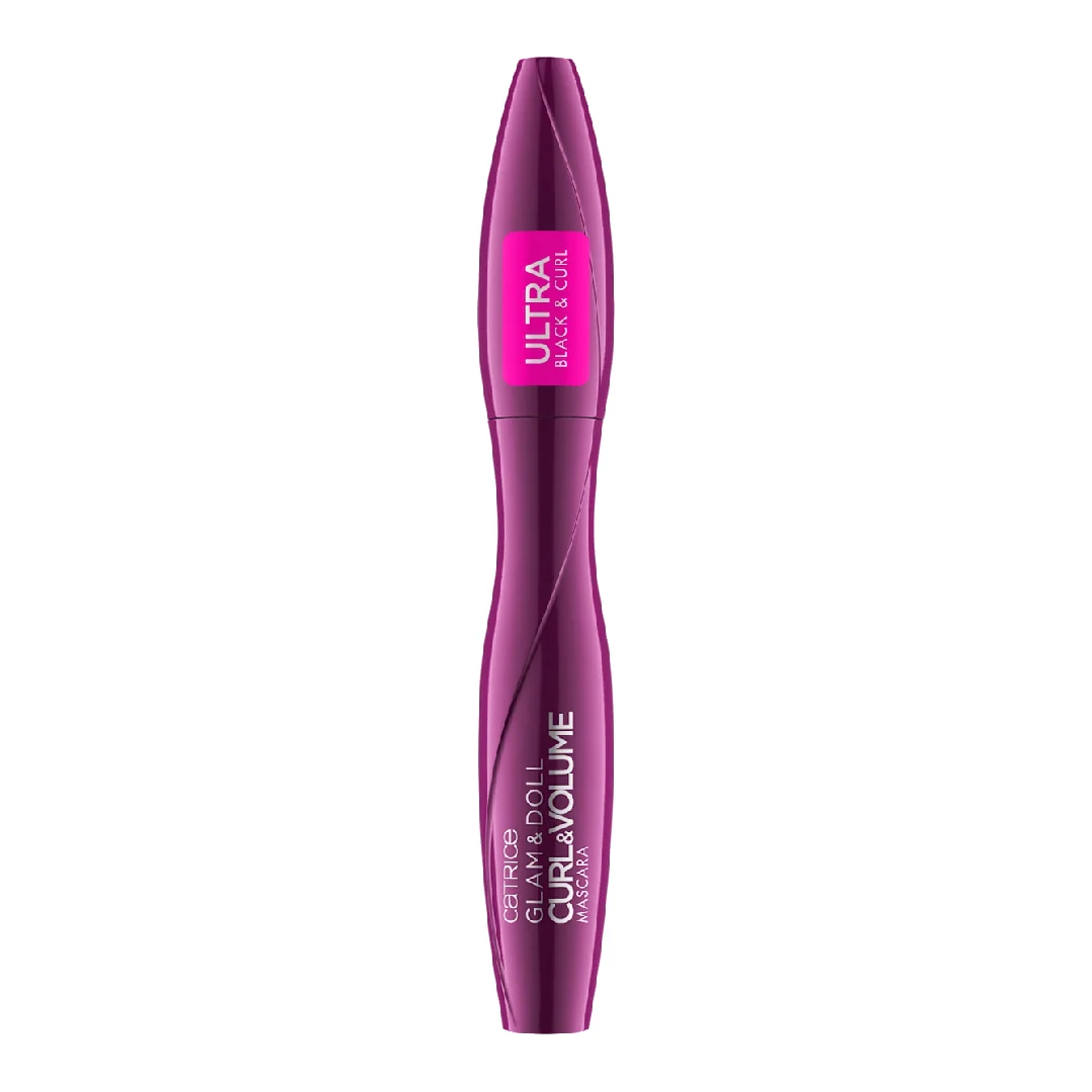 Mascara Curl & Volume Glam & Doll, 010 Black, 10 Ml, Catrice