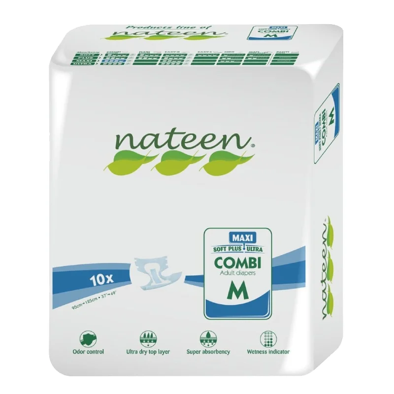 Scutece Pentru Adulti Combi Maxi Line, Marimea M, 10 Bucati, Nateen