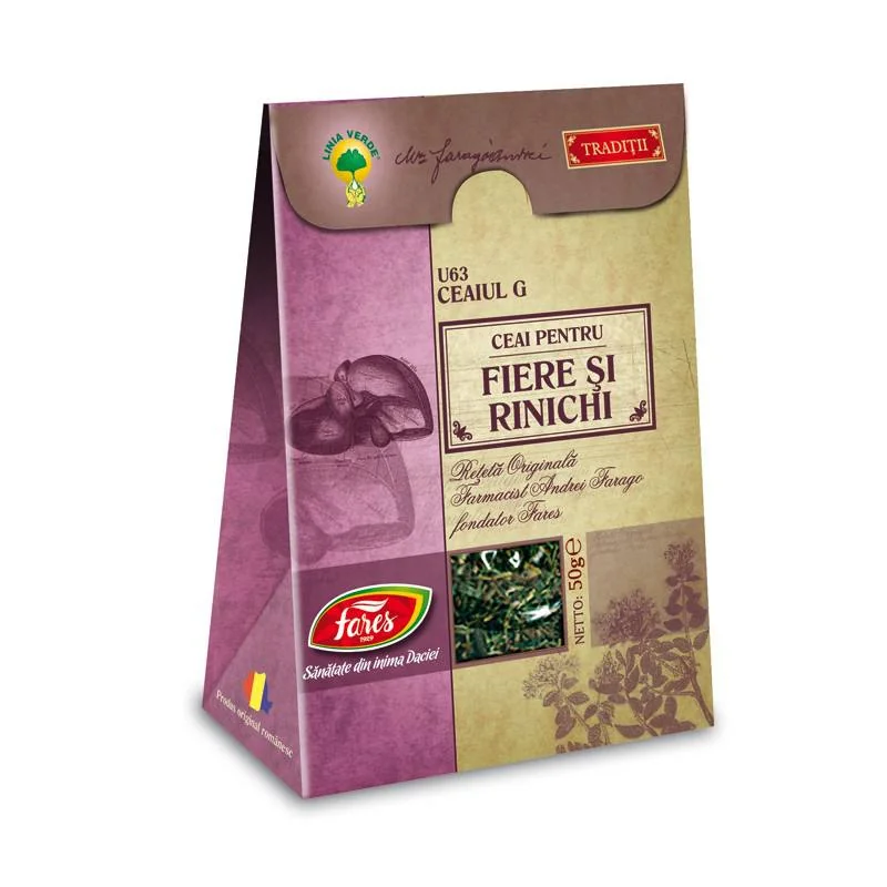 Ceai G Pentru Pietre La Fiere Și Rinichi, 50 Gr, Fares