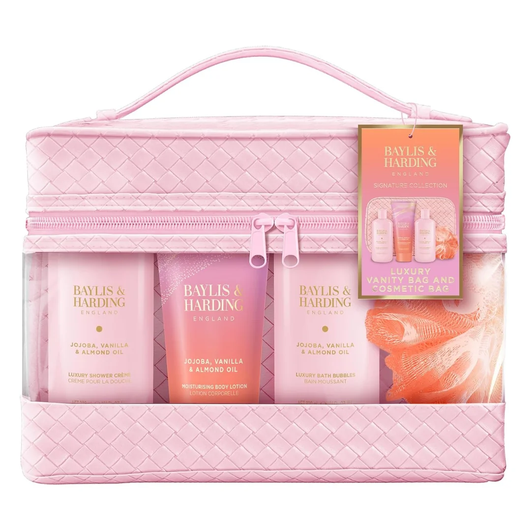 Set De Îngrijire Pentru Corp Jojoba, Vanilla & Almond Oil Luxury, 6 Piese, Baylis&Harding