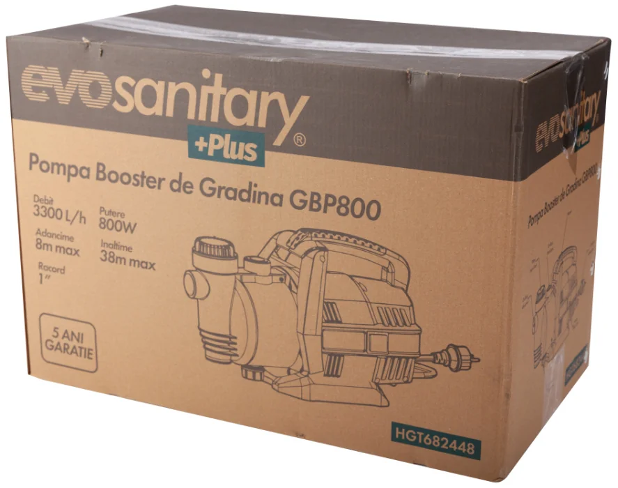 Pompa apa suprafata Booster 800 W GBP800 5 Ani Garantie Evosanitary PLUS 682448