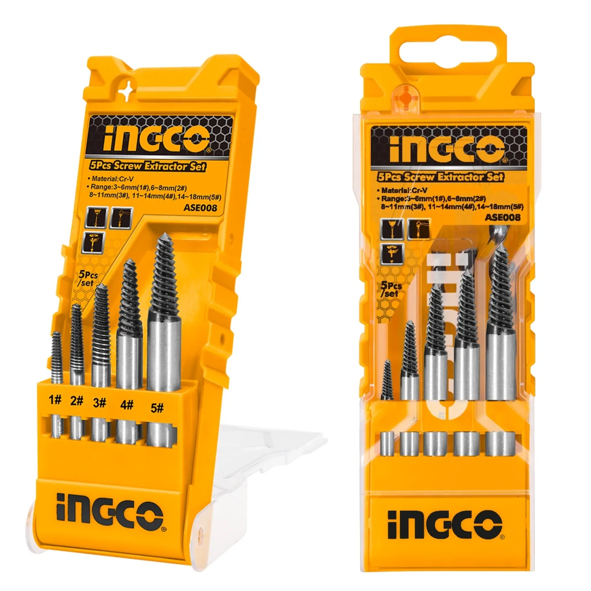Extractor Suruburi Set 5 buc INGCO ASE008