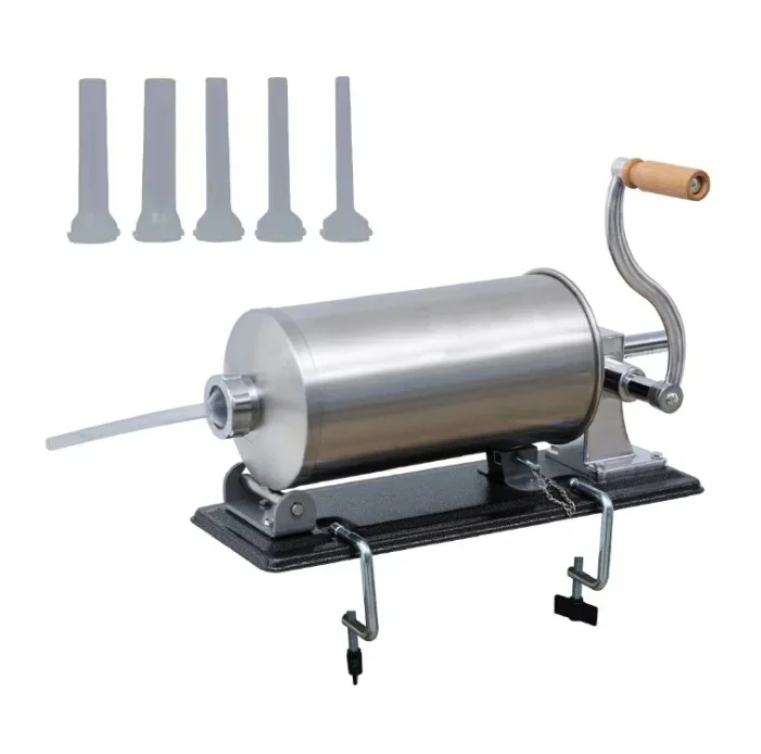 Masina umplut Carnati Orizontala 4kg, INOX, 4 planii incluse, cu megina, maner lemn
