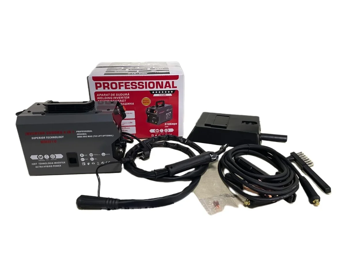 *MEGA PACHET* Aparat de sudura tip Invertor cu sarma 510A, + *x2 sarma 1.0mm, x2 electrozi 2.5mm, Ochelari automati, magnet* MMA/MIG/MAG/TIG *CABLU SUDURA 2M*, afisaj digital, ventilat, URAL MASH IGBT TEHNOLOGY ULTRA HYBRID POWER, CMP1730