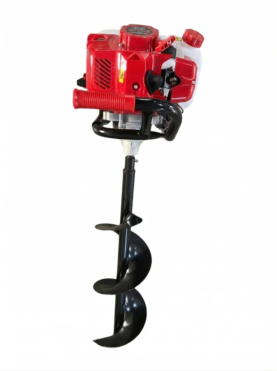 8.5CP + burghiu 200mm* Motoburghiu pe benzina 8.5CP, motor 2 timpi 58cc, 9200rpm, burghie 100-300mm, adancime 800mm, rezervor 1.2L, Campion CMP4350P
